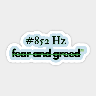 852 Hz Frequency Sticker